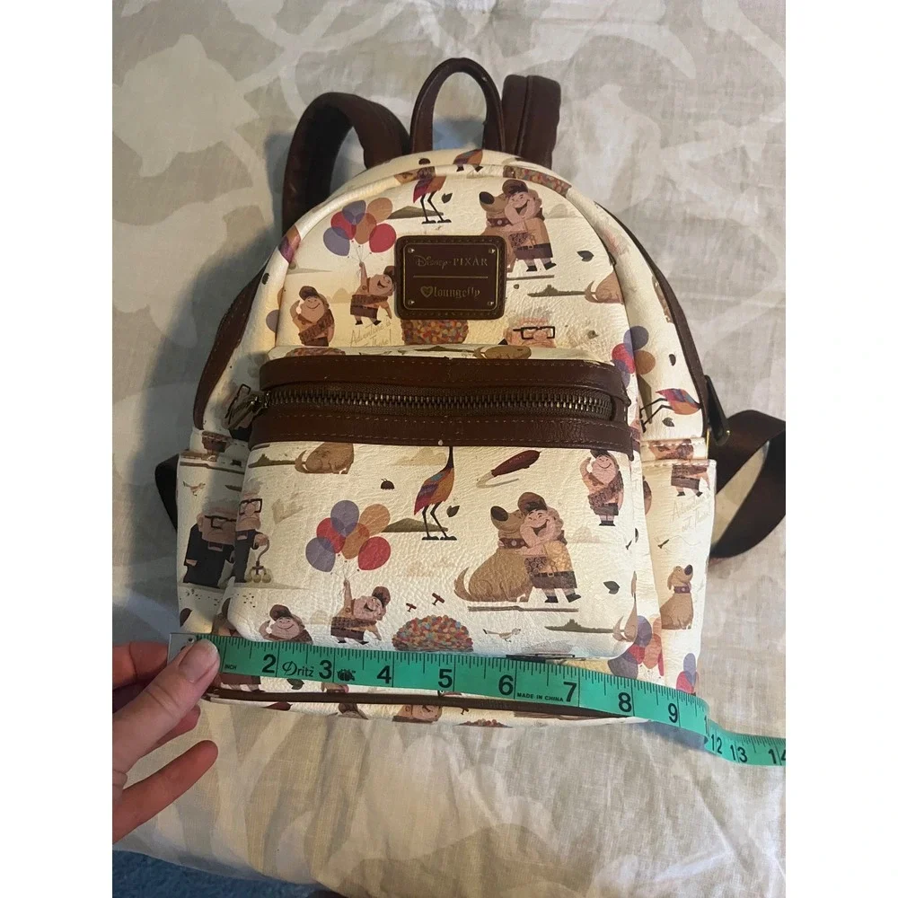 Loungefly Disney Pixar Up Mini Backpack Brown Trim Carl Russell Dug Kevin Bag - Picture 13 of 14